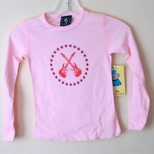 GIRLS GUITAR Shirt 2T PINK NWT SLICKSUGAR Designer
